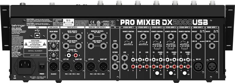 Behringer DX2000USB DJミキサー BEHRINGER ( ベリンガー ) PRO MIXER DX2000USB DJミキサー 送料無料